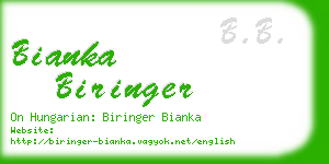 bianka biringer business card